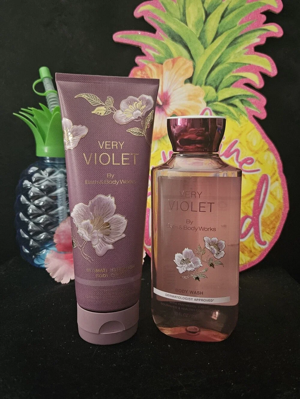 NWT Bath & Body Works Very Violet Body Care Duo - Purple, Pink